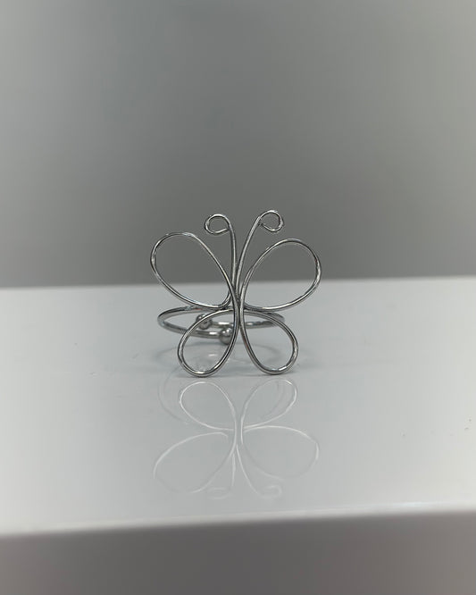 ANILLO MARIPOSA PLATA