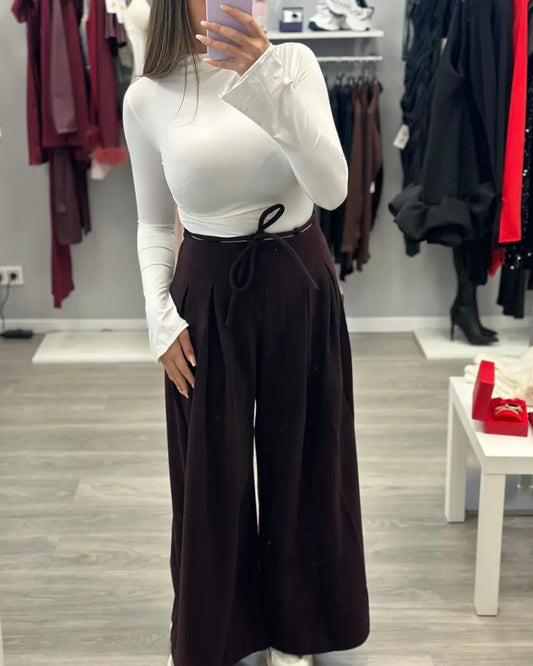 PANTALÓN ANTE BERENJENA