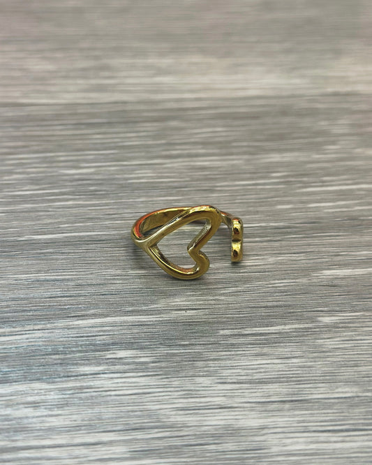 ANILLO DOS CORAS ORO