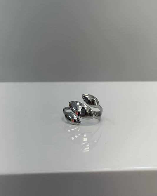 ANILLO ÓVALOS PLATA