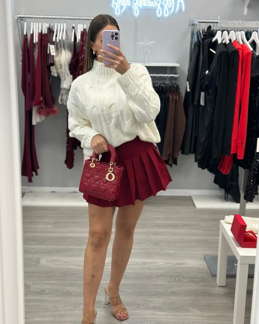 FALDA TABLAS ROJA