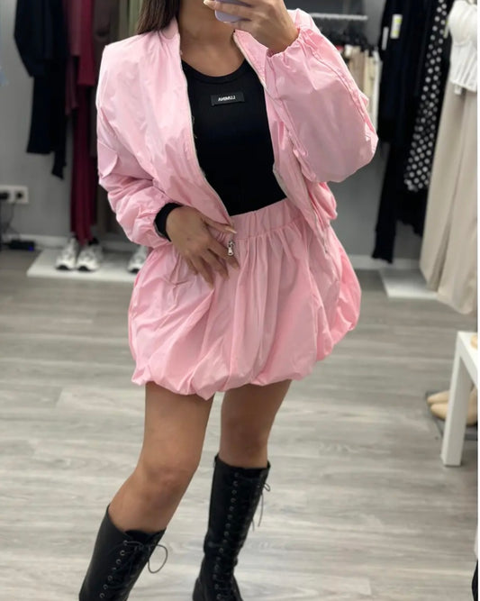 FALDA GLOBO ROSA LUM
