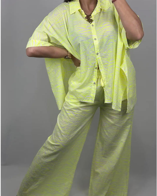 CONJUNTO CEBRA AMARILLO FLÚOR