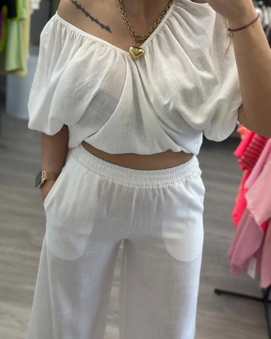 CONJUNTO LINO BLANCO AMY
