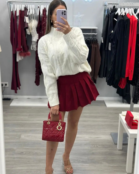 FALDA TABLAS ROJA