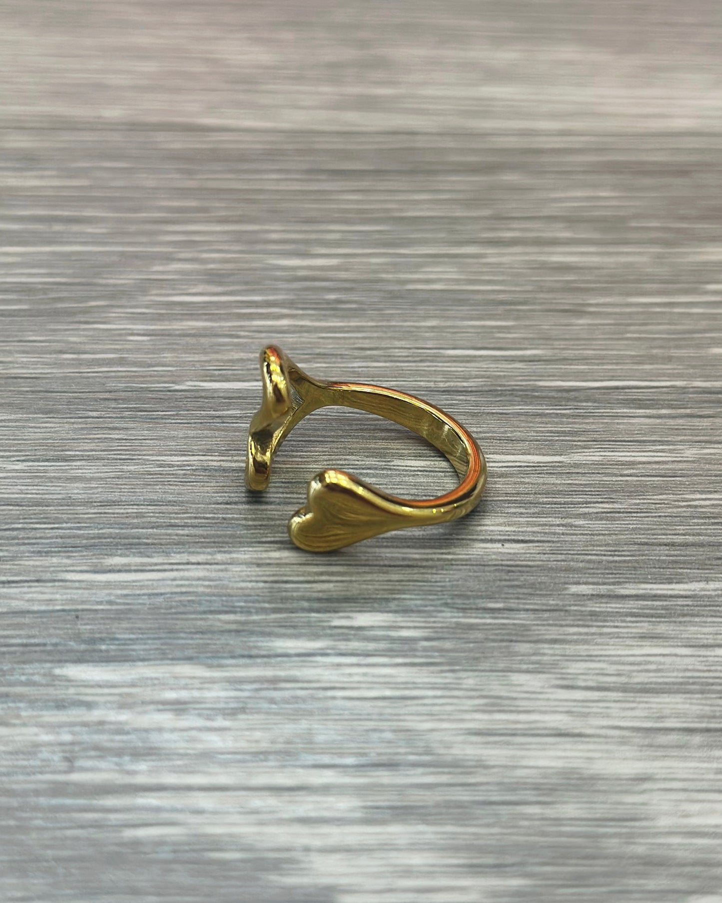 ANILLO DOS CORAS ORO