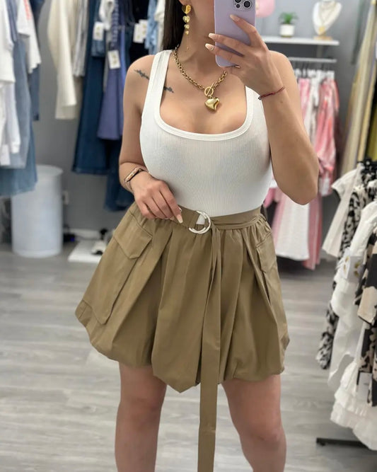 VESTIDO GLOBO BEIGE LUM