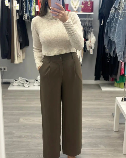 PANTALÓN PALAZZO TAUPE
