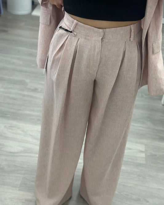 PANTALÓN LINO ROSA LUM
