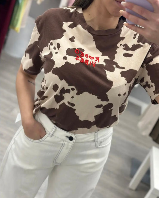CAMISETA COW MARRÓN LUM