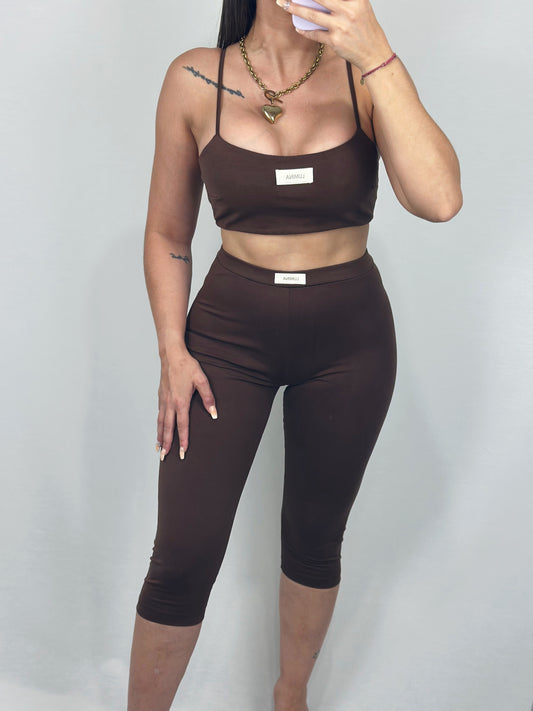 CONJUNTO LEGGING MARRÓN LUM