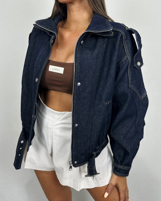 CHAQUETA DENIM PELO